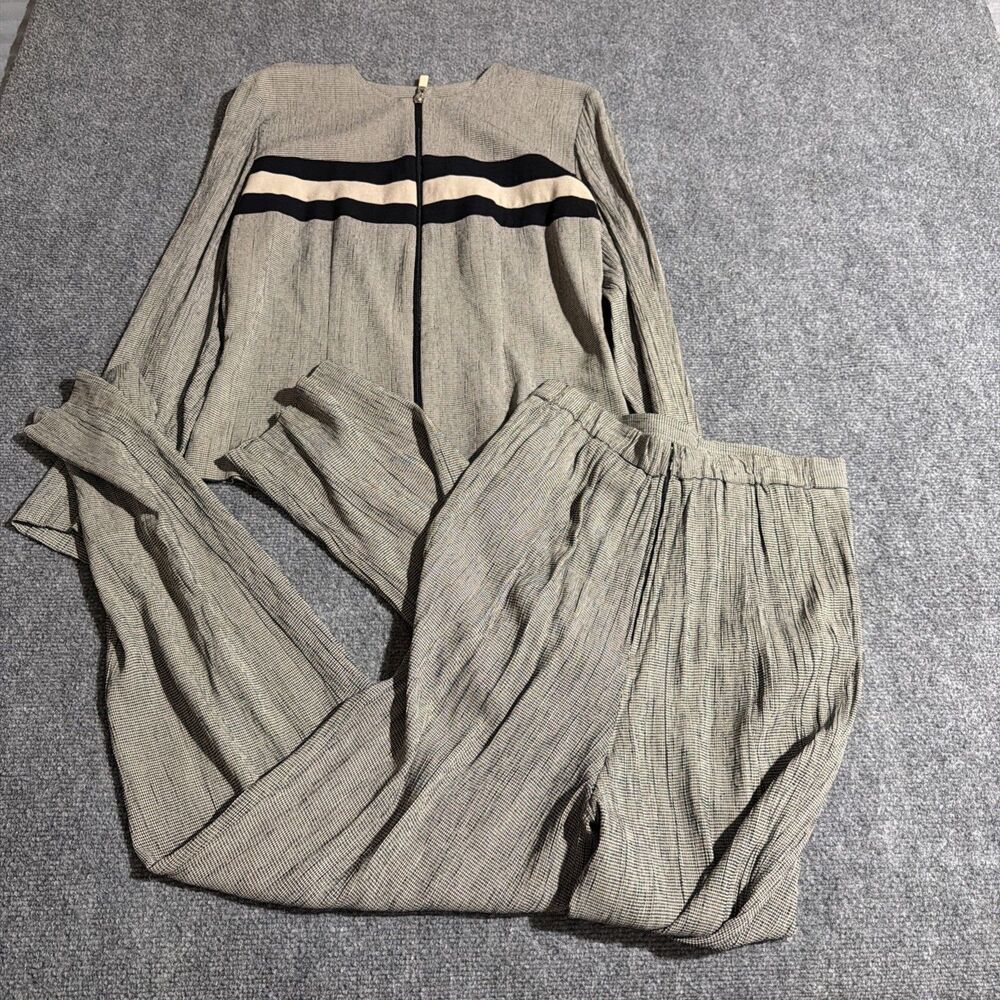 Vintage Positive Attitude 2 Piece Set Pant Suit Womens Size 8 Gray Made USA